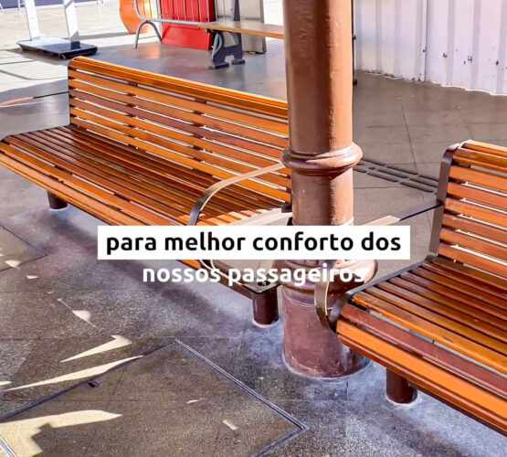 Novos assentos na plataforma 5 da estação Luz (CPTM)