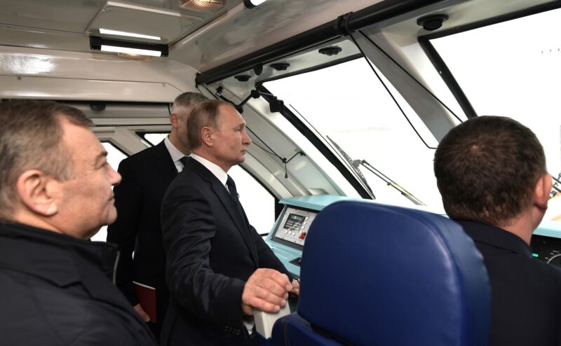 Presidente russo Vladimir Putin tem optado por viagens ferroviárias