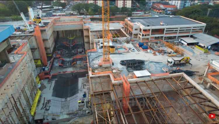 Construção dos edifícios técnicos da estação Penha (iTechdrones)