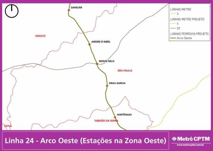 Estações da Linha 24-Arco Oeste na Zona Oeste (Jean Carlos)