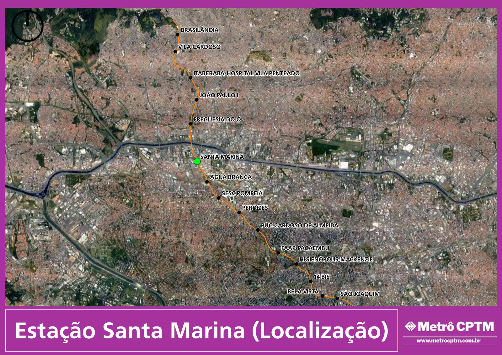 Localização da estação Santa Marina (Jean Carlos)