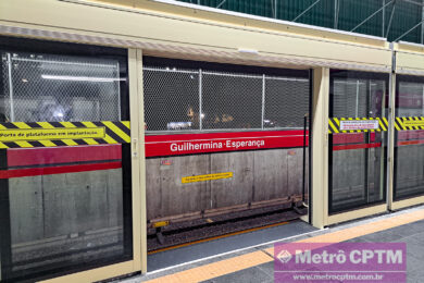 Estação Guilhermina-Esperança recebeu primeiros módulos de portas de plataforma (Jean Carlos)