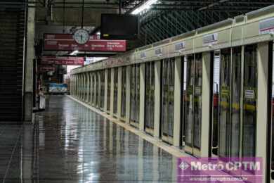 Plataforma sentido Palmeiras-Barra Funda da estação Guilhermina-Esperança (Jean Carlos)