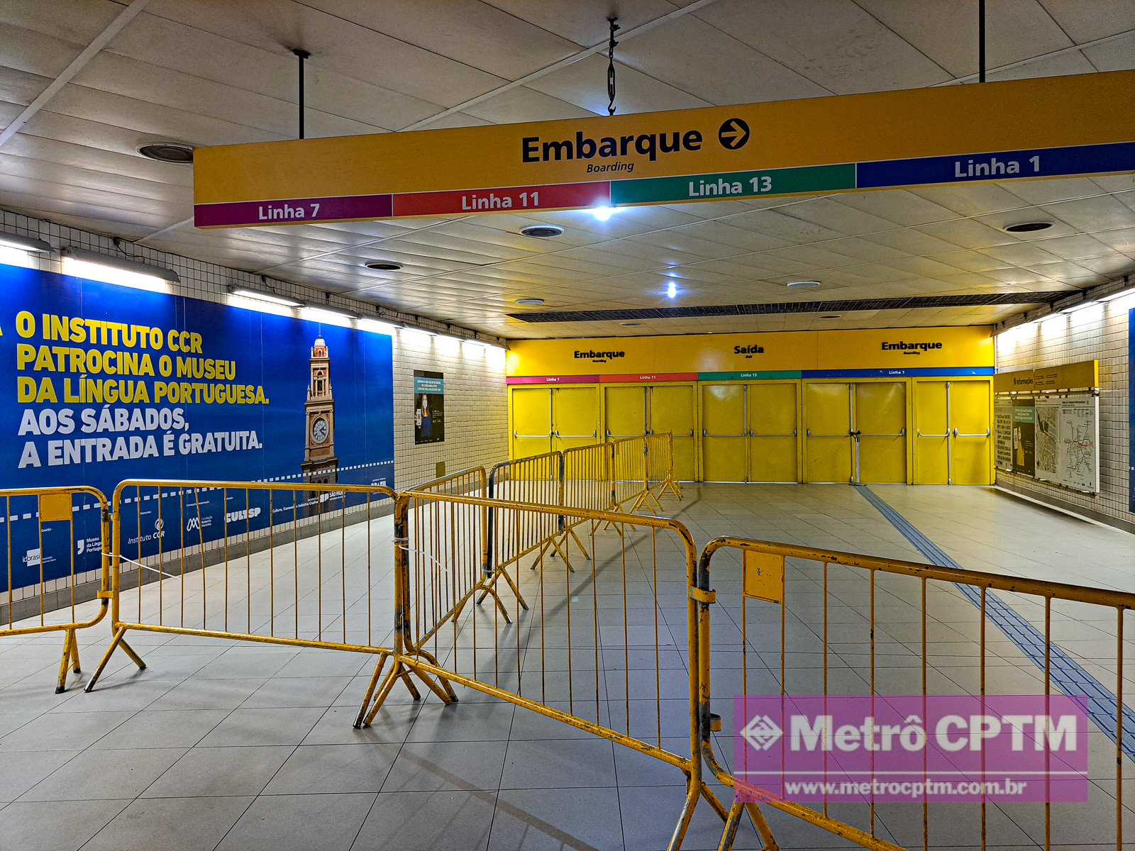 Integração com o Metrô fechada na estação Luz (Jean Carlos)