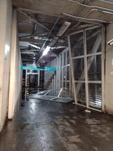 Estação Jurubatuba danificada após tempestade (ViaMobilidade)