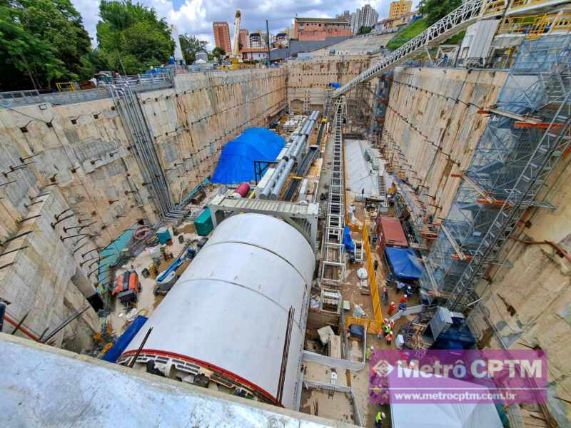 Tatuzão da Linha 2-Verde já teria escavado cerca de 120 metros (Jean Carlos)