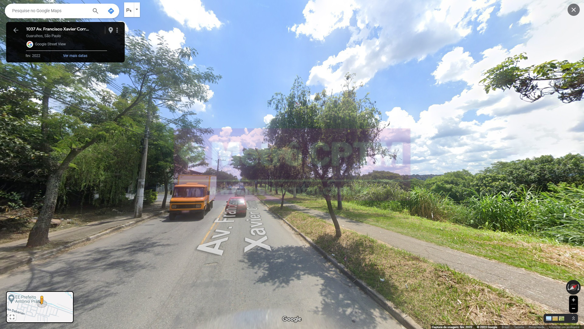 Possivel localização da estação Bonsucesso (Google Maps)