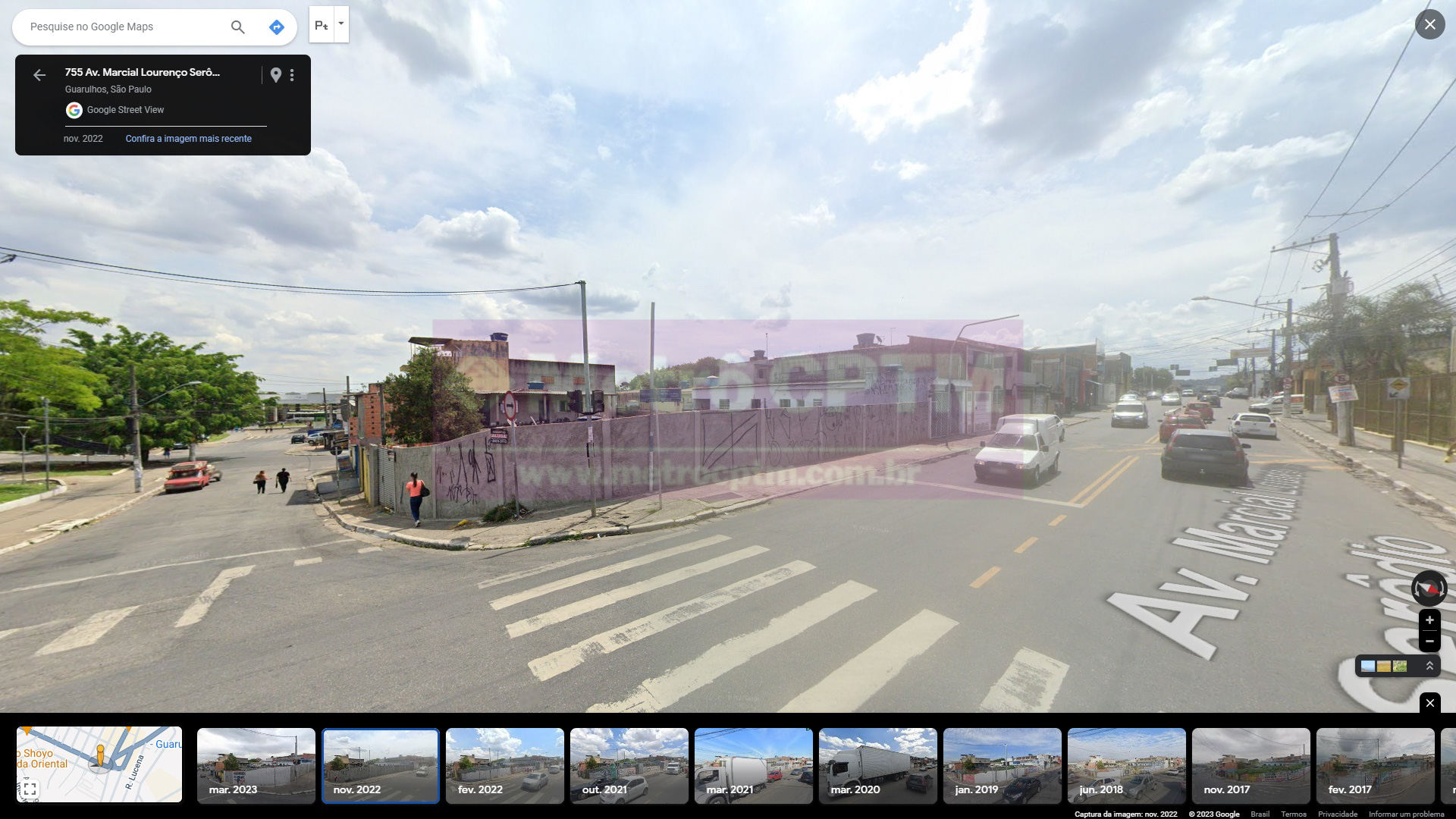 Possivel localização da estação São João (Google Maps)