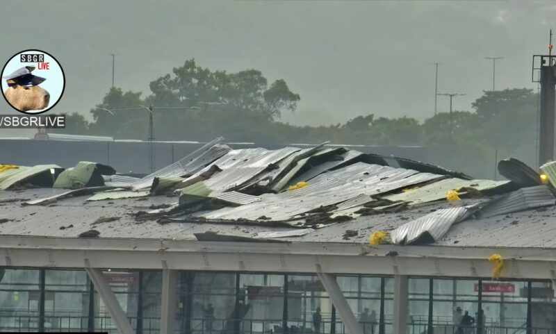 Estação Aeroporto-Guarulhos destelhada (SBGR LIVE)