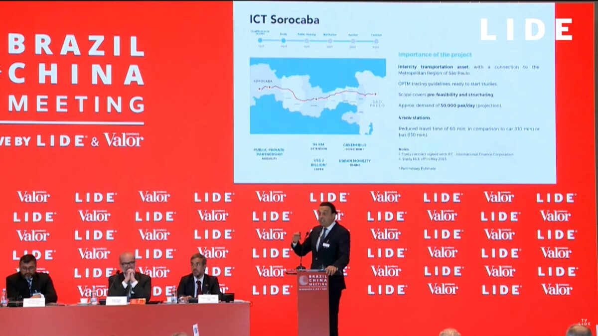 Vice-governador, Felício Ramuth, apresentado projetos para investidores chineses (LIDE)