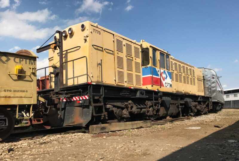 Locomotiva da Alemanha Oriental foi doada para órgão de preservação (Alexandre Pisciottano)