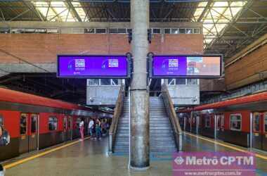 Paineis multimídia da CPTM