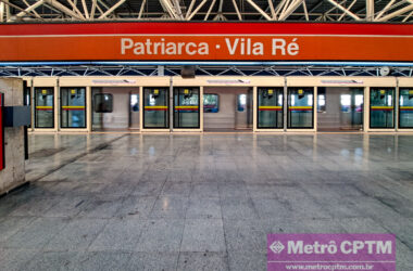 Portas de plataforma implantadas na estação Patriarca (Jean Carlos)
