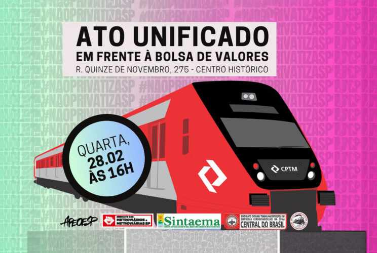 Atos contra o leilão convocados pelo sindicato (Sindicato dos Metroviários)