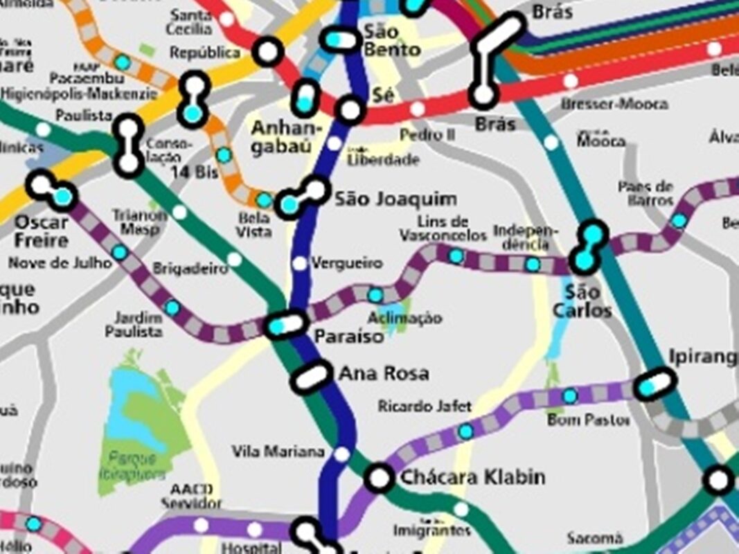 Traçado antigo da Linha 16-Violeta em 2022 (CMSP)