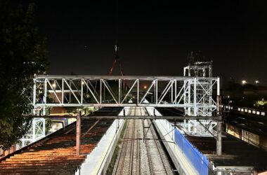 Passarela da estação Lapa da Linha 8-Diamante foi instalada (ViaMobilidade)
