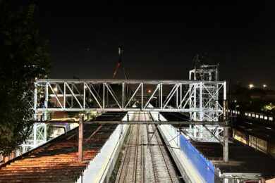 Passarela da estação Lapa da Linha 8-Diamante foi instalada (ViaMobilidade)