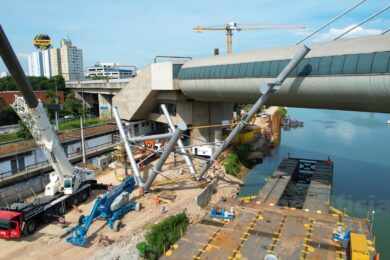 ViaMobilidade remonta estruturas de ampliação da estação Santo Amaro (iTechdrones)