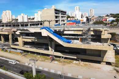 Cobertura começando a ser instalada na estação Washington Luiz (iTechdrones)