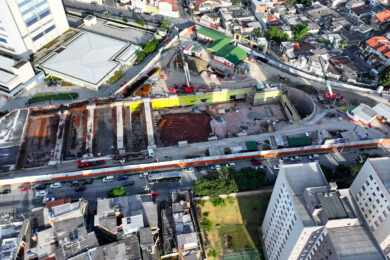 Estação Vila Cardoso com 25% de progressão (LinhaUni)