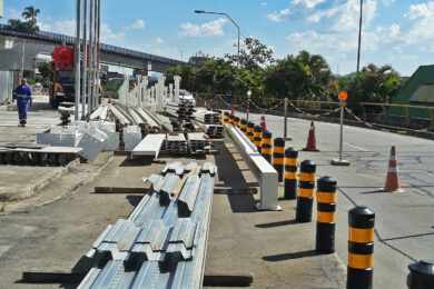 Estruturas metálicas da estação do Terminal 2