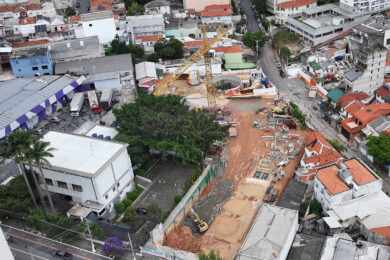 O VSE Felício dos Santos, já com obras em andamento