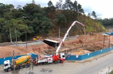 Fundações da estação Ambuitá (Reprodução)