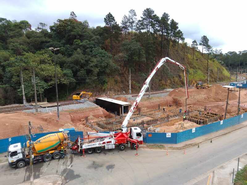 Fundações da estação Ambuitá (Reprodução)