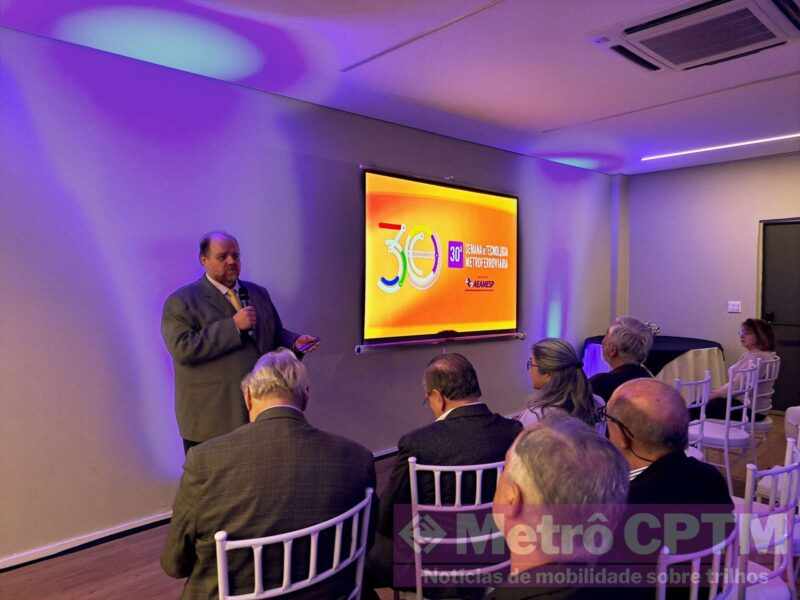 Luís Kolle, presidente da AEAMESP, durante apresentação da 30ª STMF (Jean Carlos)