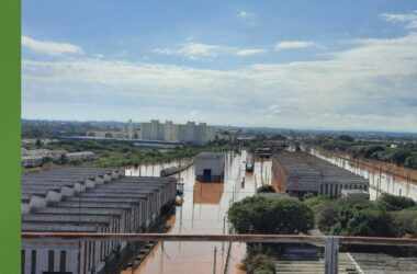 Pátio da Trensurb inundado após enchente histórica (Trensurb)