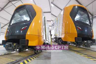 Máscara do novo trem da Linha 6-Laranja