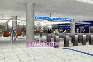Projeção da estação Ponte Grande, da Linha 2-Verde