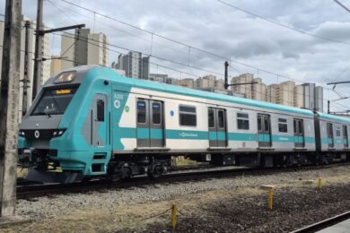 Composição A30 em movimentação no dia 17/01/25 (Diego Metroferroviário)