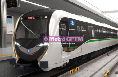Trem da CRRC com montagem não oficial