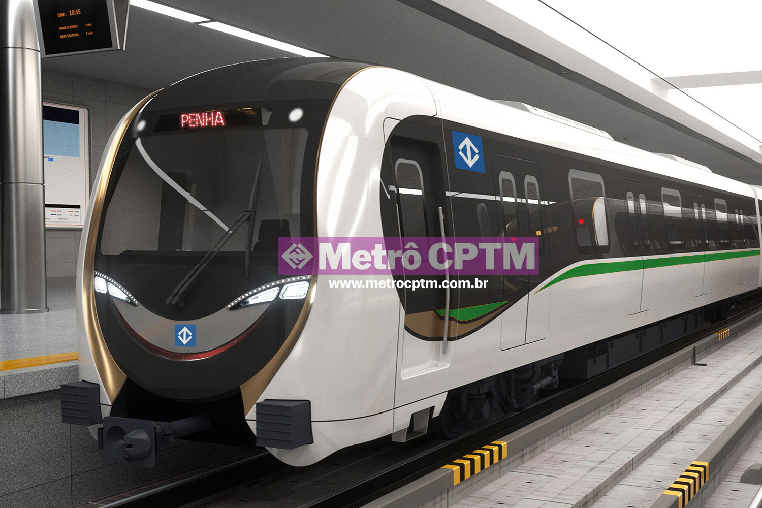 Trem da CRRC com montagem não oficial