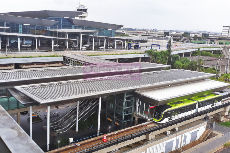 Estação do People Mover no Terminal 3 de Guarulhos