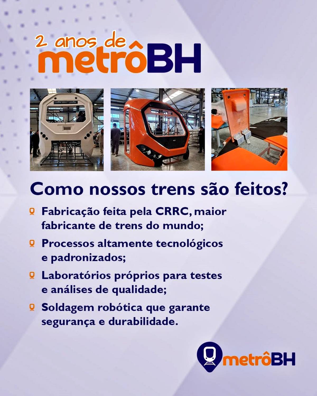 Detalhes do novo trem (Metrô BH)