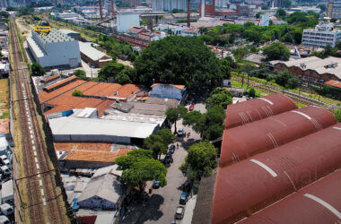 Área onde ficará a nova estação Água Branca, com sete serviços de trens (iTechdrones)