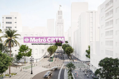 Bonde São Paulo circulando pela Avenida São João