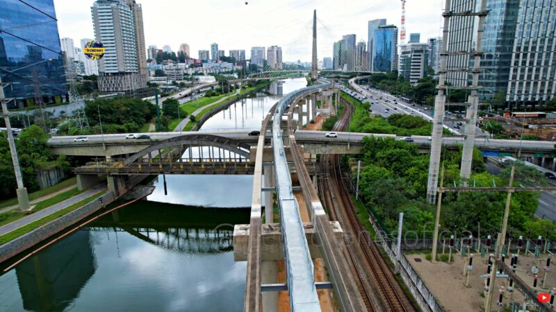 Avanço das obras da Linha 17-Ouro (iTechdrones)