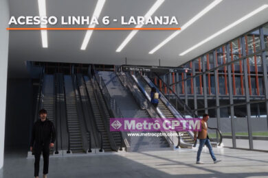 Escadas que levarão à Linha 6-Laranja