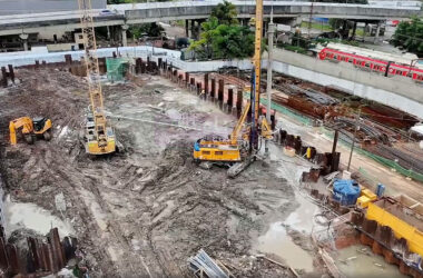Estação Ipiranga da Linha 15-Prata teve o estaqueamento concluído