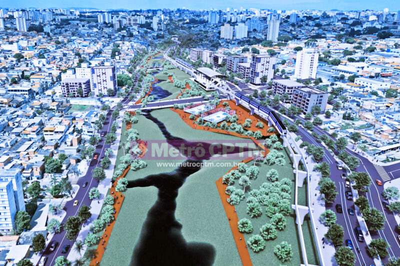 Parque linear que receberá a Linha 17-Ouro no sentido Jabaquara