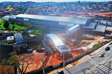 Estação Varginha e o novo acesso em construção