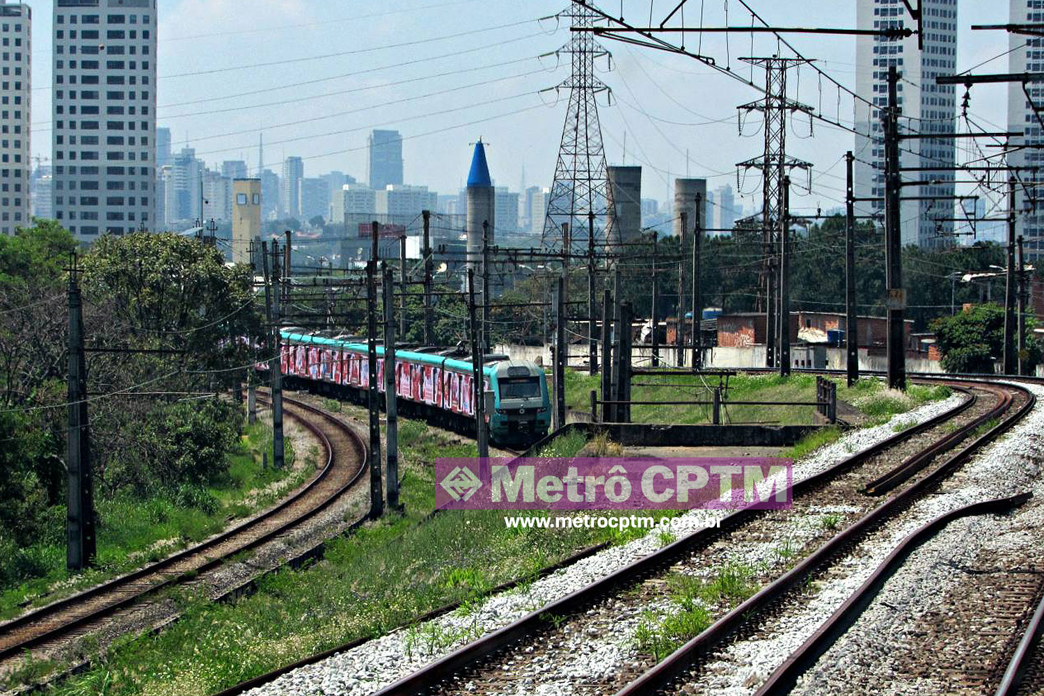 Trecho das linhas 8 e 9 próximo à Marginal Pinheiros