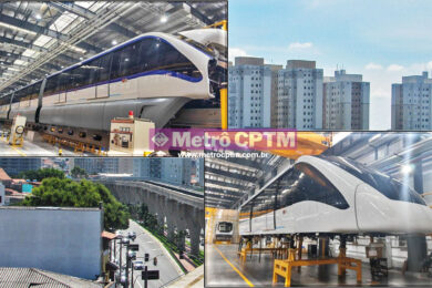 Os trens S37 e S39 em montagem na China
