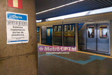 O Metrô está implantando portas de plataforma em várias estações da Linha 3-Vermelha