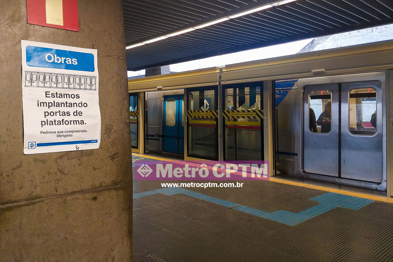 O Metrô está implantando portas de plataforma em várias estações da Linha 3-Vermelha