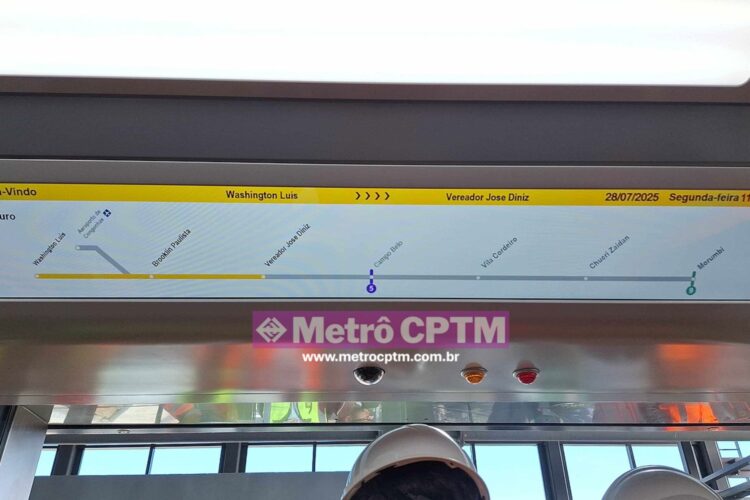 Mapa de estações da Linha 17-Ouro