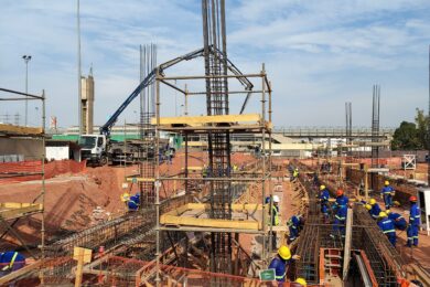 Pátio Tamanduateí do Metrô atinge 25% de obras concluídas.